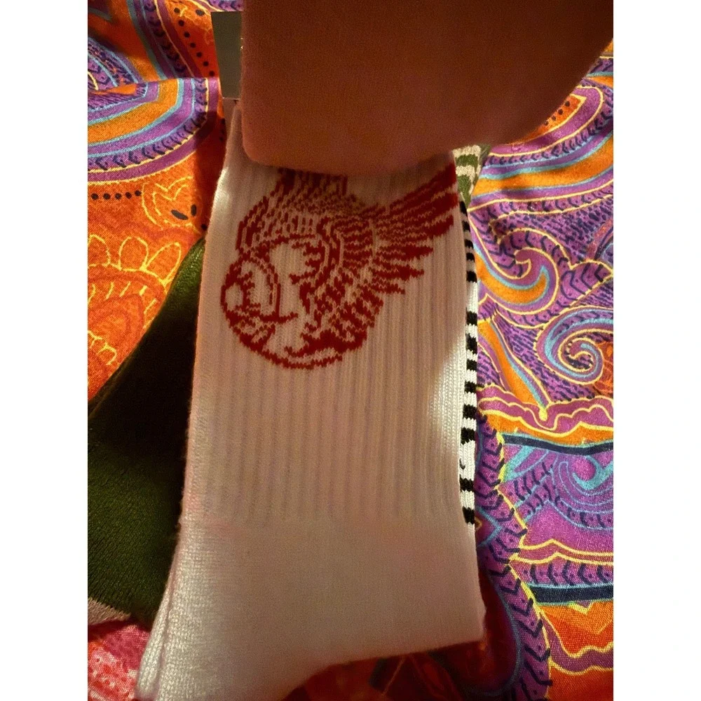 Von Dutch Originals 3 Pack Crew Socks Multi Color Logo Winged Eyeball New